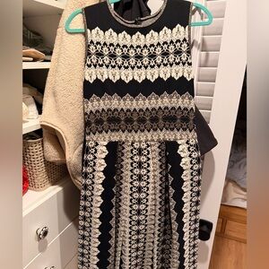 Ulla Johnson Black and Cream A-Line Dress